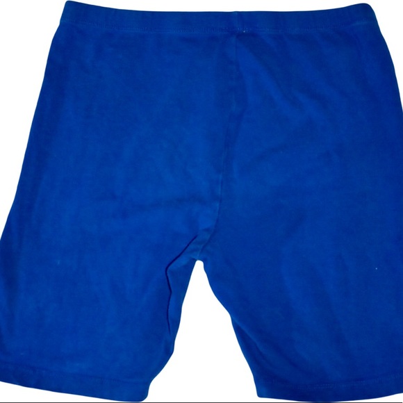 Ladies high waisted large blue long spandex Zenana premium running shorts comfy - Picture 6 of 12